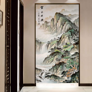 Chinese Style Long Curtain Partition Bedroom Bathroom Fabric Door Curtain Privacy Screen Divider Window Treatment Home Decor