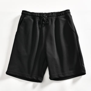 Skin-friendly Comfortable Mens Summer Casual Sports Solid Color Elastic Waist Shorts Five-Point Pants Breathable Cotton Blend Youth Fashion