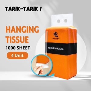 Tarik-Tarik 4-Pack Multi-Layered Hanging Tissue | 1000 Sheets | Soft Touch Facial Tissues | Household Essentials