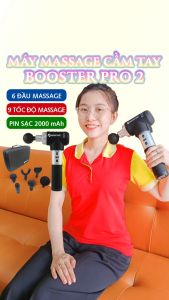 Máy massage cầm tay súng giãn cơ súng massage cầm tay máy matxa cầm tay Booster PRO 2 - 6 đầu matxa 9 tốc độ tùy chỉnh chính hãng