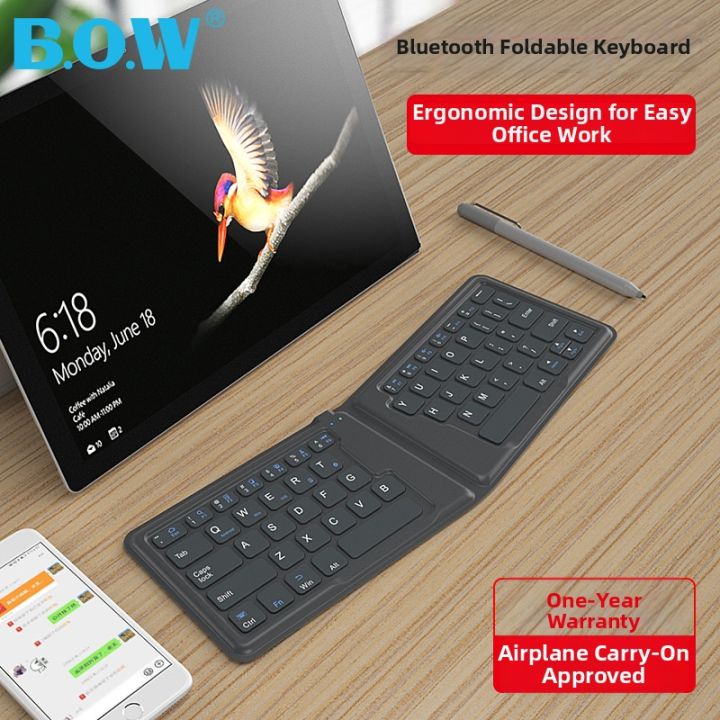B．O．W | Foldable Ultra-thin Portable Bluetooth Keyboard | Lazada PH