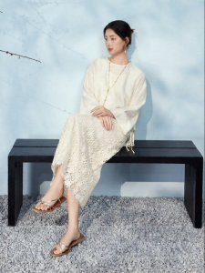 SUSHE | Lace Sheer Sleeveless Straight Cut Summer Set