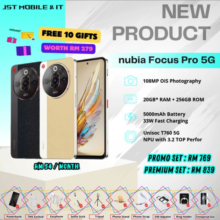 [ READY STOCK | BUY 1 FREE 10 ] nubia Focus Pro 5G | 20GB* RAM + 256GB ...