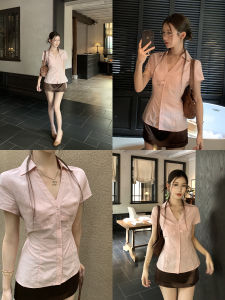 French Chic Fitted 2026 New Summer Short Sleeve Shirt