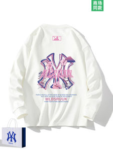 Pure Cotton Long Sleeve T-Shirt Womens Spring Autumn New round Neck Sweatshirt Trendy Brand Base Shirt Top Casual Style Loose Fit