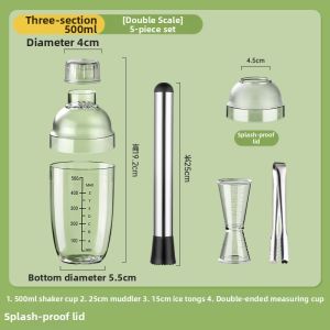 ZHAIXIAOER | Hand Shaker Lemonade Tea Cocktail Shaker Set
