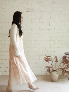 A-line Slimming Floral Embroidered Dress