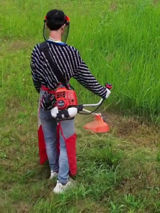 REAIM 52CC Gasoline Grass Cutter 4 Stroke Brush Cutter Portable Lawn Mower Trimmer Heavy Duty Garden Tool For Lawn Care