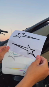 2 PCS Shooting Star Decals Sticker for Motorcycle Waterproof Stickers Motor Trail Stars Vinyl Decal AA