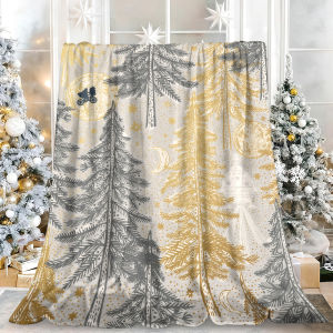 Beast Kingdom | Light Grey ET Alien Bike Moon Forest Flannel Blanket Soft Fuzzy Plush Cozy Warm Throw for Sofa Bed Couch Home Decor