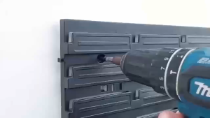 Wall Mounted Tool Rack with Storage Box Tool Organizer Storage Rack Hanging Board Tool Storage Box Multi-Function Parts Storage Box for Nuts Bolts Screws Nails