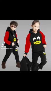 เสื้อกันหนาวเด็ก 3 ชิ้น / ชุด เนื้อผ้าหนานูม ไม่ย้วย ไม่เป็นขุยใส่สบายมาก หนาวนี้ต้องมีจ้า