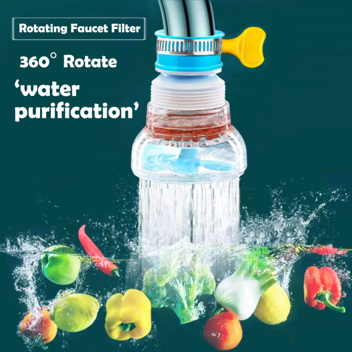 【SSRN】 Rotating Retractable Faucet Filter Splash-Proof Kitchen Water Filter Water Save #HL0173#