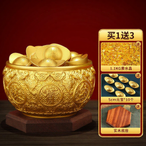 WEIZHEN | Prosperity Gathering Lucky Brass Bowl Decor