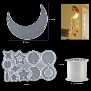 Epoxy Silicone Mold Set Jewelry Casting Mold Kit with Hand Drill Glitter Sequins and Tools for Pendant Earring Keychain Making