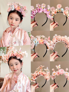 Princess Style Flower Headband Childrens Hair Accessories Girls Hairpin Korean Version Hairband Childrens Fashion Accessories