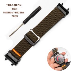 NEW Nylon strap For Amazft T-REX 3 Watch Strap For Amazfit T Rex 2 Sport Elastic Watchband For Amazfit Trex Wristband Correa