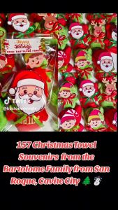 CHRISTMAS TOWEL SOUVENIRS AND GIVEAWAYS WITH NAME EMBROIDERY