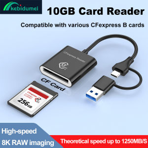 Kebidumei | Kebidumei 10Gbps CFexpress Type B Card Reader Writer USB3.2 Gen2 USB-C CFe Card Reader for Android Windows XP/Vista/10/11 Mac OS