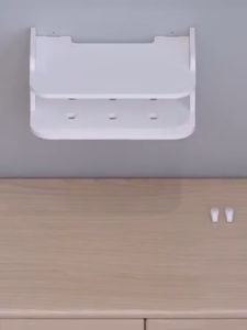 ชั้นวางเราเตอร์ ชั้นวางติดผนัง การติดตั้งแบบไม่ต้องเจาะ PVCวัสดุ ชั้นวางกล่องรับสัญญาณ Wifi router Rack 180° อัปเกรด สีขาว วัสดุเพื่อสุขภาพและเป็นมิตรต่อสิ่งแวดล้อม