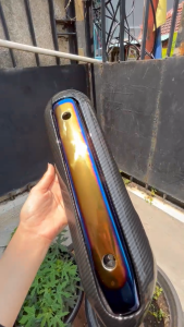 COVER TUTUP KNALPOT CARBON 2TONE TAMENG KNALPOT MIO SOULSPORTY MIO KARBU FINO KARBU MIO SMILE DLL