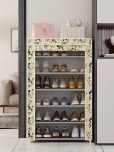 RORO ชั้นวางรองเท้า ตู้ใส่รองเท้า ตู้รองเท้าผ้า ผ้าคลุม กันน้ำ กันฝุ่น พร้อมช่องเก็บของด้านข้าง ประหยัดพื้นที่ 4/6/8/10ชั้น มีให้เลือกหลากหลายชั้น