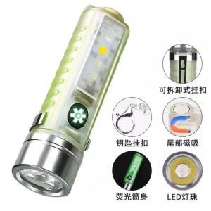 [ YM ACC ] Senter LED Mini Transparan 520C / Senter Lampu Strobo / Senter Multifungsi 520