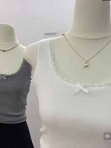 QIAOCHENXIAN | Áo Camisole Voan Hộp Dây Mùa Xuân Hè Mới Kích Cỡ Phổ Thông Và Size Lớn