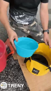 12L/20L Portable Outdoor Foldable Water Bucket Camping Storage Container Washbasin Bucket Collapsible Fish Bakul Lipat 折叠桶