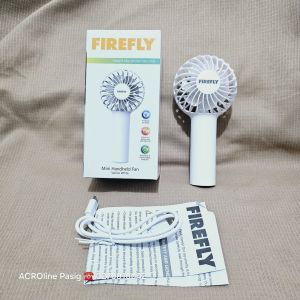 FEL814 MINI HANDHELD FAN ( vanilla white ) 3speed .usb chaging port