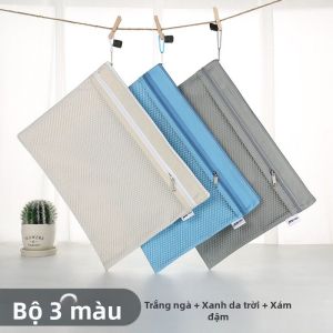 JIELI | Túi Đựng Hồ Sơ Sinh Viên Chống Nước Có Dây Kéo cho Bài Thi và Hồ Sơ Y Tế