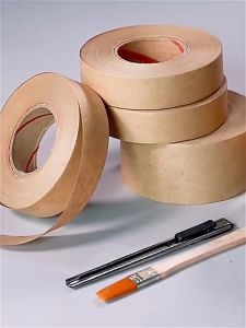 Băng keo giấy Kraft màu nâu dài 50m chuyên dụng vẽ tranh.