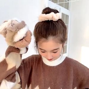 【QrhYK】 ของ1บาท ริบบิ้น Set Ikat Rambut ผ้ากำมะหยี่สำหรับเด็กผู้หญิงเครื่องประดับผมเกาหลีสำหรับผู้หญิงที่มัดผมยางรัด