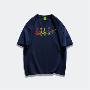 เสื้อยืดแขนสั้นทรงหลวมสไตล์อเมริกันย้อนยุคสำหรับผู้ชายและผู้หญิง ทรงหลวม เทรนด์แฟชั่น เสื้อยืดคู่รัก ใส่สบาย ฤดูร้อน 2024