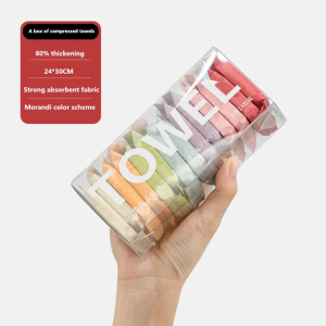 A-G 14PCS Disposable Compressed Towel Quick Drying Face Towel Super Absorbent ThiCKEND Fabric Makeup Towel Hand Travel Camping Cleansing Towel Thickened Pure Cotton Wet and DRY Dual Use