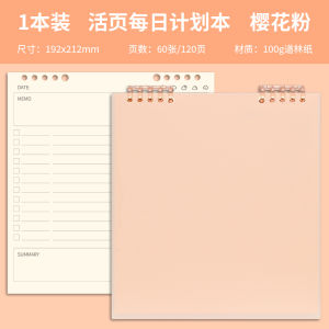 Daily Planner Loose Leaf Detachable Notebook High Aesthetic Simple Ins Style Student Exam Study Diary Task List Logging Book