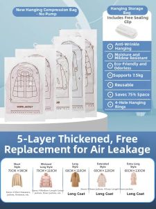 SIVASS | Vacuum Seal Clothes Storage Bag For Hanging