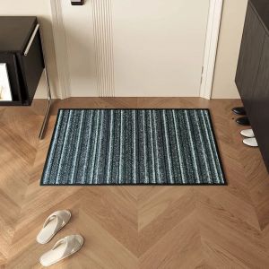 VIKAMA Vertical Striped Entrance Door Mat Non‑Slip Dirt Trapping Durable Indoor Doormat for Entryway Hallway Home Decor