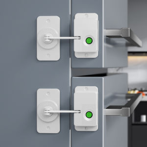 Fingerprint Refrigerator Lock Multi-functional fingerprint lock capable of storing 20 fingerprints Strong adhesive backing