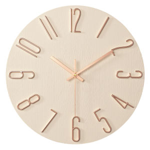 Large 12 Inch Round Wall Clock for Living Room Bedroom Office Stylish Decor Easy to Read Large Face