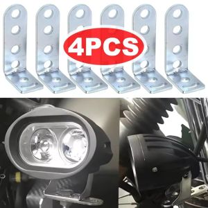 4Pcs Motorcycle Fog Light Bracket 8mm Universal Spotlight Fixing Stand Galvanized Iron Metal Holder for Electric Scooter Motorbike