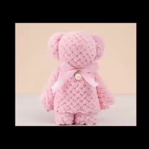 20PCS Bear Towel Gift Set Coral Fleece Soft Face Towel Cute Absorbent Hand Towel for Home Bathroom Party Favor