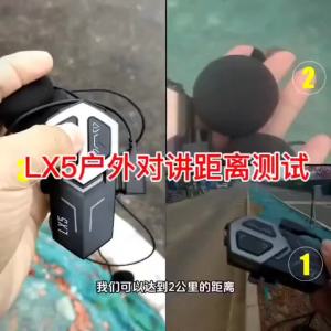 Motorcycle Helmet Headset 2000M Mesh Intercom 10 Riders Intercom Hands-Free Calling Bluetooth 5.3 Ip67 Waterproof 1200Mah