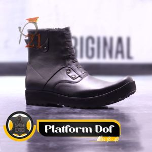 Sepatu P21 Original Pria Platform – Sepatu Dinas PDH PDL Polri Anti Slip
