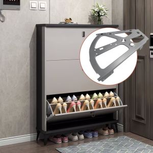 2 Pcs Stainless steel Shoe Cabinet Hinges Turning Rack Thickened Drawer Cabinet Hinge Movable Hinge Fittings Shoes Rack Fittings