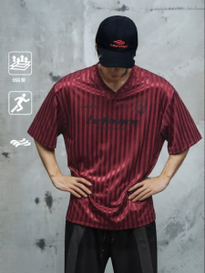 LUJIAMEN | Relaxed Fit Comfortable Breathable Retro V-Neck T-Shirt