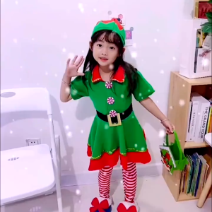 (พร้อมส่งจากไทย) ได้ครบชุด ชุดคริสมาสต์เอลฟ์ ชุดแฟนซี ชุดแซนต้า ชุดคริสมาสต์ ของขวัญวันเด็ก ชุดปีใหน ชุดคลอสเพลย์ ชุดเอลฟ์