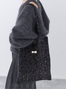 Fashionable Large Capacity Glitter Single Shoulder Bag Korean Style Summer New Design Handbag Womens Casual Tote Bag