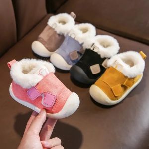 Autumn Winter Baby Girls Boys Snow Boots Warm Plush Infant Shoes Kids Outdoor Shoes Comfortable Soft Soled Children Cotton Shoes