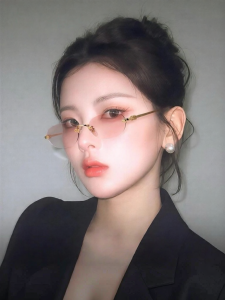 AIKENI | Retro Unframed Cat Eye Sun Glasses